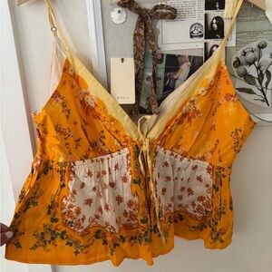 Free People Floral Tank Top